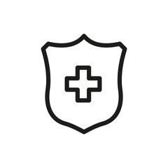 Obraz premium First aid kit from emergency vector line icon