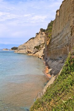 Greek island landscape - Corfu cliffs
