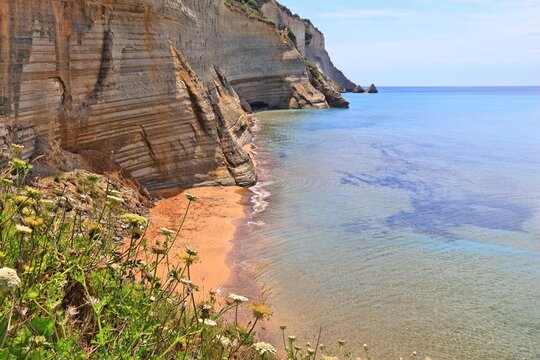 Greek island landscape - Corfu cliffs