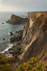 Rocky coastline. View from the Fortaleza da Arrifana near Aljezur, Portugal