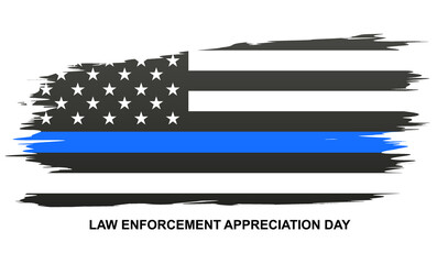 National Law Enforcement Appreciation Day. EPS10 vector - obrazy, fototapety, plakaty