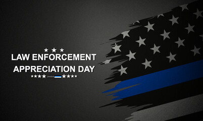 National Law Enforcement Appreciation Day. EPS10 vector