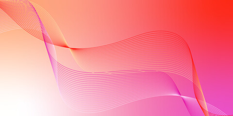 Abstract modern colorful wavy stylized blend liens gradient background. Blending gradient colors. Digital frequency track equalizer. Colorful shiny and smooth blend lines background. 