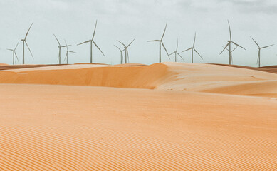 wind farm in the desert