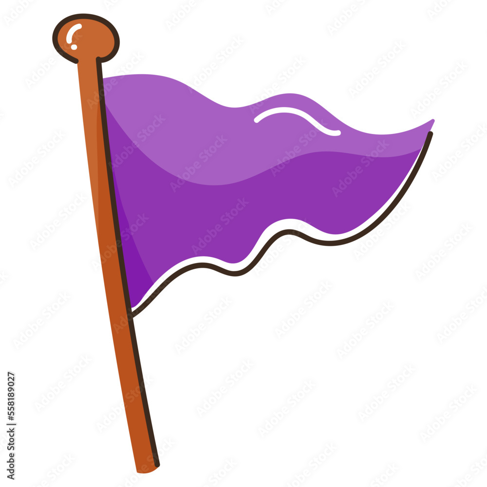 Sticker Download premium flat doodle icon of flag 