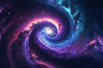 Galaxy space. Generative AI.