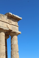Ruins of a Greek temple in Sicily (Italy)