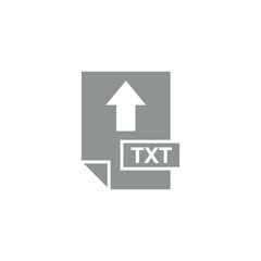 TXT Document Upload Icon Vector Template