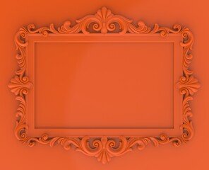 Orange frame with ornament