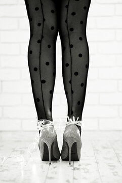 legs in black stockings