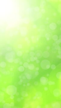 Shine green vertical nature bokeh looped motion background. 
