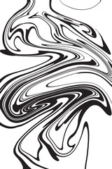 Hand drawn liquid marble texture, high on details ink flow. Isolated vector illustration in line art