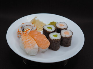 sushi with salmon