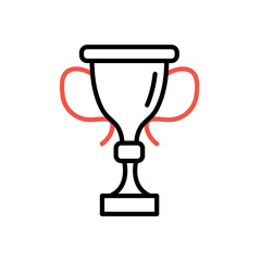 Cup line icon, logo isolated on white background