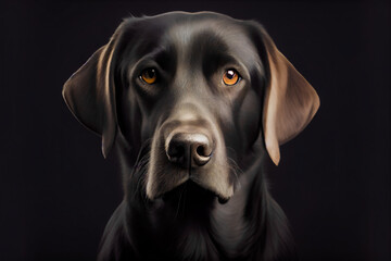 Labrador Retriever Dog.  Generative AI.