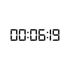 Digital clock icon vector design illustration.