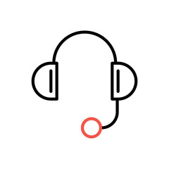 support vector thin line icon