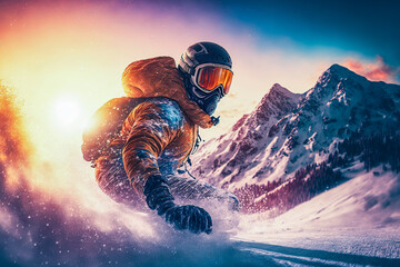 Obraz premium Snowboarding extreme sport