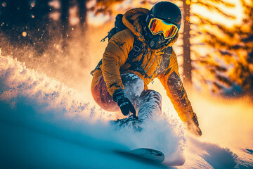 Snowboarding extreme sport