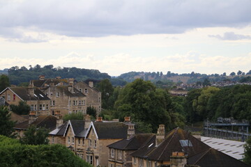 Fototapeta na wymiar Dusk over Bath, England Great Britain