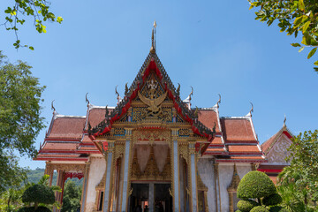 Fototapeta premium Wat Chaithararam Wat Chalong in Phuket Town