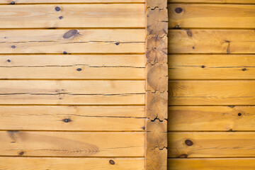 Wooden wall of a log house