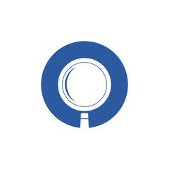 Magnifier icon design, loupe logo icon isolated on white background