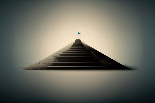 Path to successs concept , Generative AI illustration