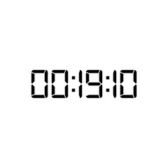 Digital clock icon vector design illustration.