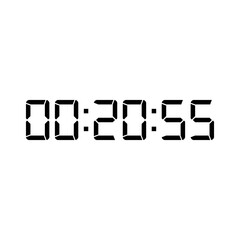 Digital clock icon vector design illustration.