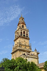 Fototapeta na wymiar The Torre Campanario of the Mezquita de Córdoba, 2020