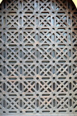 Monumental door detail in the historic of Cordoba Spain