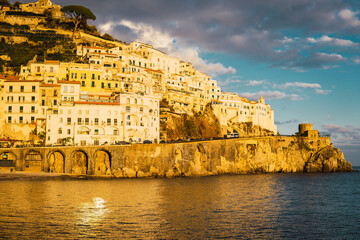 white houses of the amalfi coast