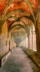 View of the old monastery with archs