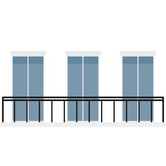 Fototapeta premium Balcony vector. free space for text. wallpaper. Door vector.