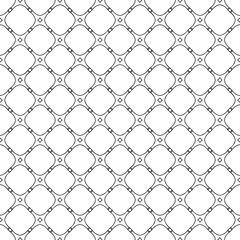 Black and white seamless abstract pattern. Background and backdrop. Grayscale ornamental design. Mosaic ornaments. Vector graphic illustration. EPS10.