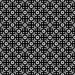 Black and white seamless abstract pattern. Background and backdrop. Grayscale ornamental design. Mosaic ornaments. Vector graphic illustration. EPS10.