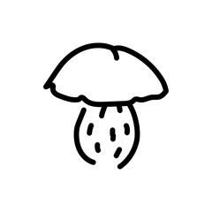 Oak mushroom color line icon. Cooking ingredient.