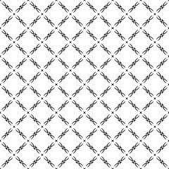 Fototapeta premium Black and white seamless abstract pattern. Background and backdrop. Grayscale ornamental design. Mosaic ornaments. Vector graphic illustration. EPS10.