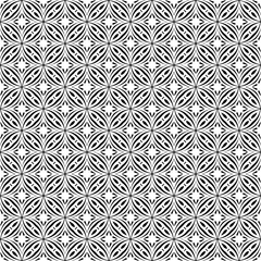 Black and white seamless abstract pattern. Background and backdrop. Grayscale ornamental design. Mosaic ornaments. Vector graphic illustration. EPS10.