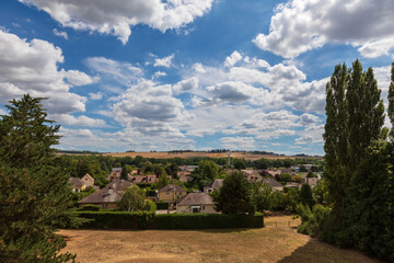 Fototapeta na wymiar Panorama de la ville de Gasny, 27620 Normandie, Eure France
