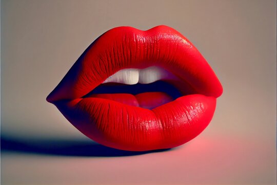 Generative AI abstract render of human lips