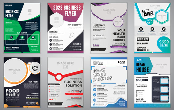 Business Flyer Template bundle, Business brochure flyer design, a4 template set, poster flyer template, flyer set, corporate banners