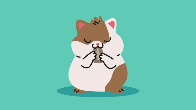 cute guinea pig character animation