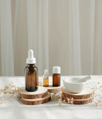 Fototapeta na wymiar natural skin care and clean beauty product concept.