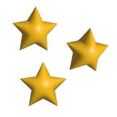Set of 3D stars