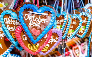 typical bavarian ginger bread heart