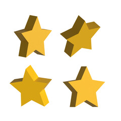 set of gold stars