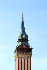 City hall tower with clock, Subotica Serbia