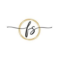 FS Initial Script Letter Beauty Logo Template